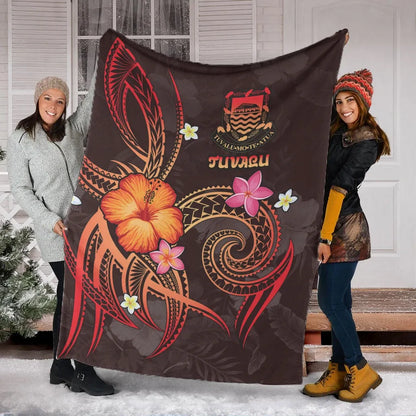 Tuvalu Polynesian Premium Blanket - Legend of Tuvalu (Red)