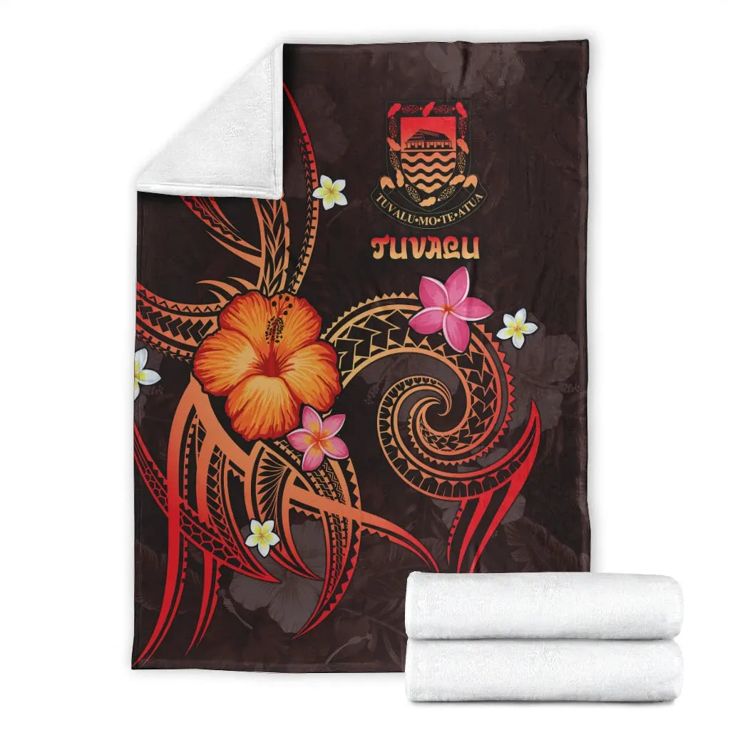 Tuvalu Polynesian Premium Blanket - Legend of Tuvalu (Red)