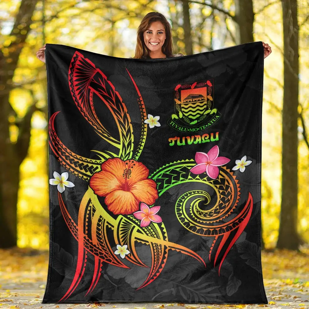 Tuvalu Polynesian Premium Blanket - Legend of Tuvalu (Reggae)