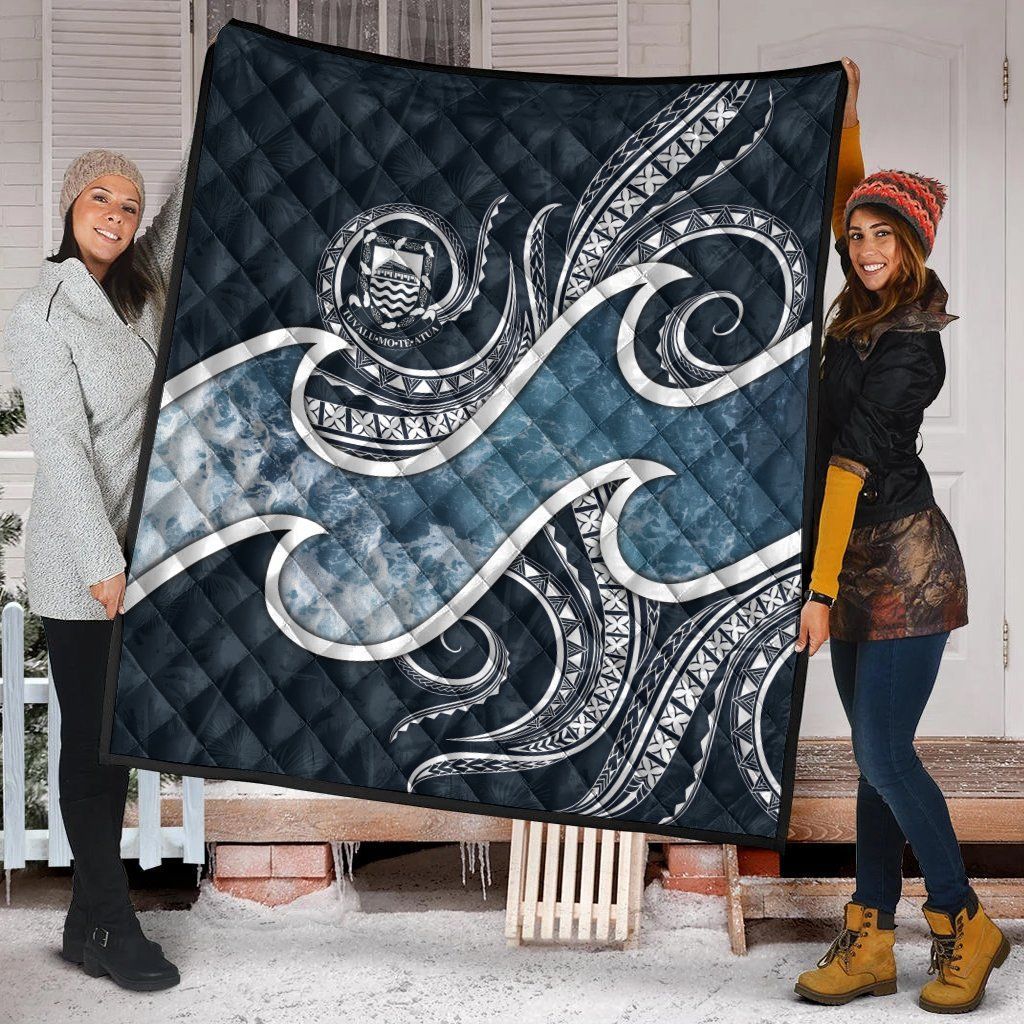 Tuvalu Polynesian Premium Quilt - Ocean Style