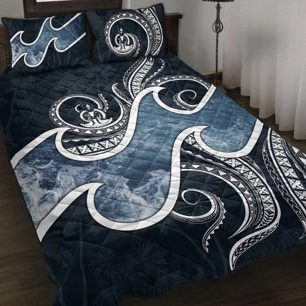 Tuvalu Polynesian Quilt Bed Set - Ocean Style