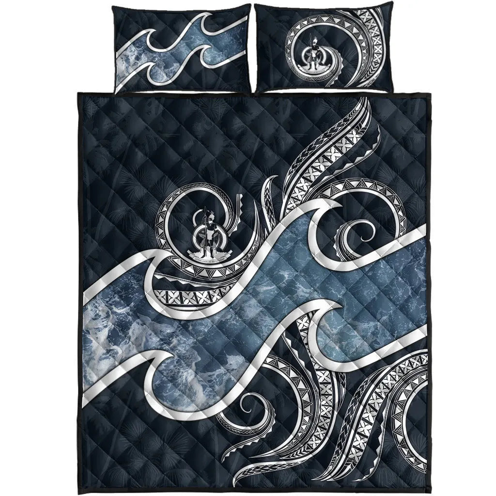 Tuvalu Polynesian Quilt Bed Set - Ocean Style