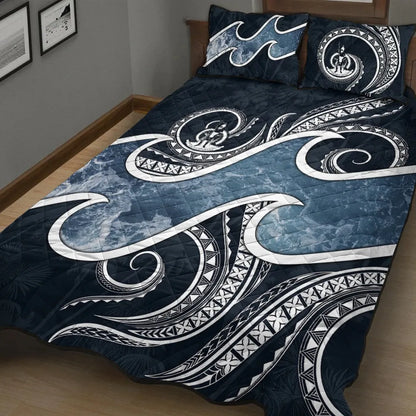 Tuvalu Polynesian Quilt Bed Set - Ocean Style