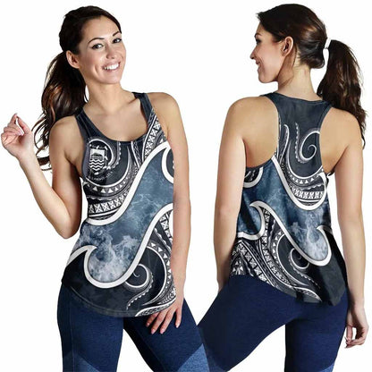 Tuvalu Polynesian Women Racerback Tank - Ocean Style