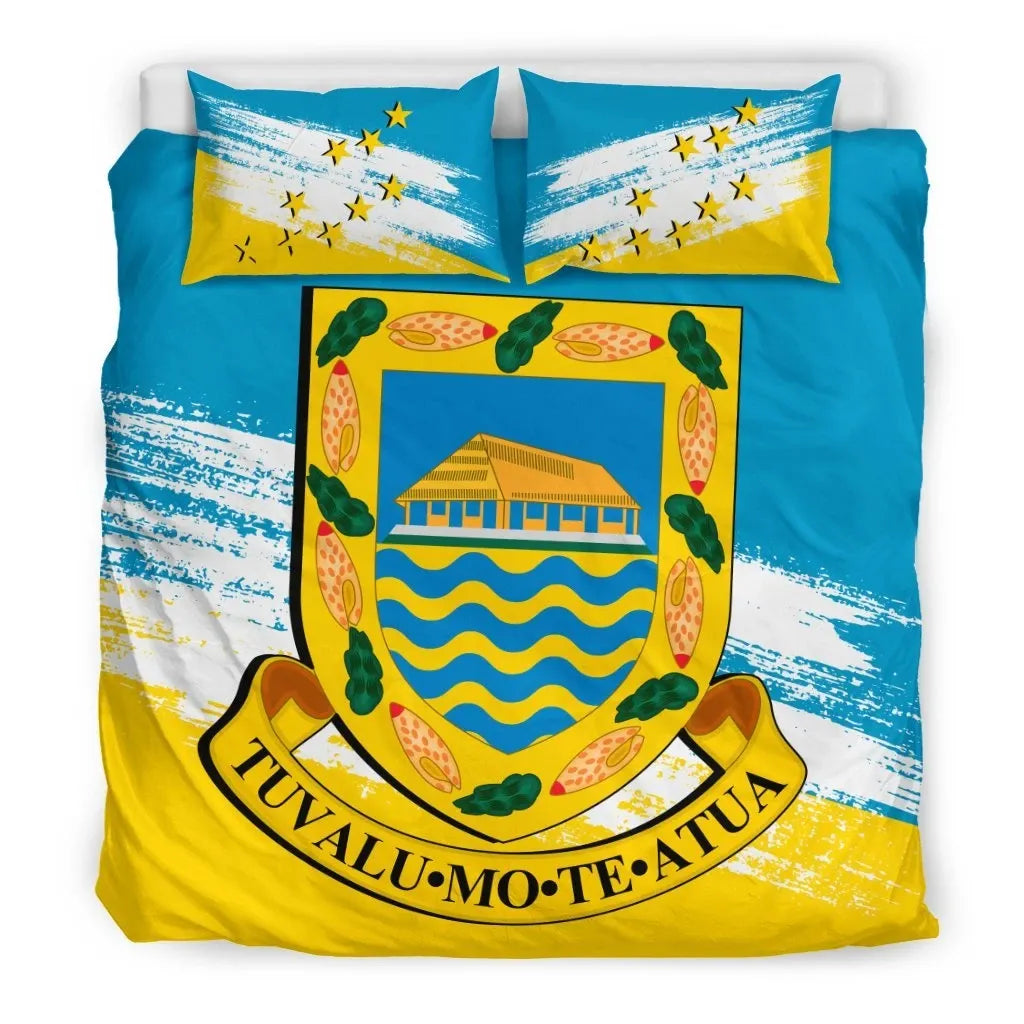 Tuvalu Duvet Cover Set - Tuvalu Coat Of Arms Premium
