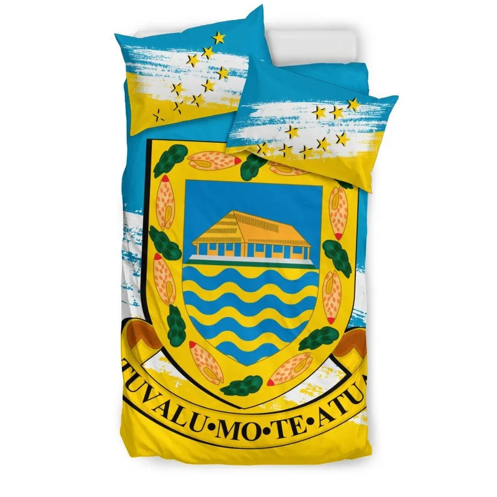 Tuvalu Duvet Cover Set - Tuvalu Coat Of Arms Premium