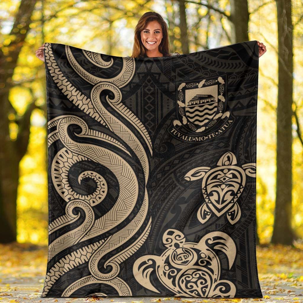 Tuvalu Premium Blanket - Gold Tentacle Turtle