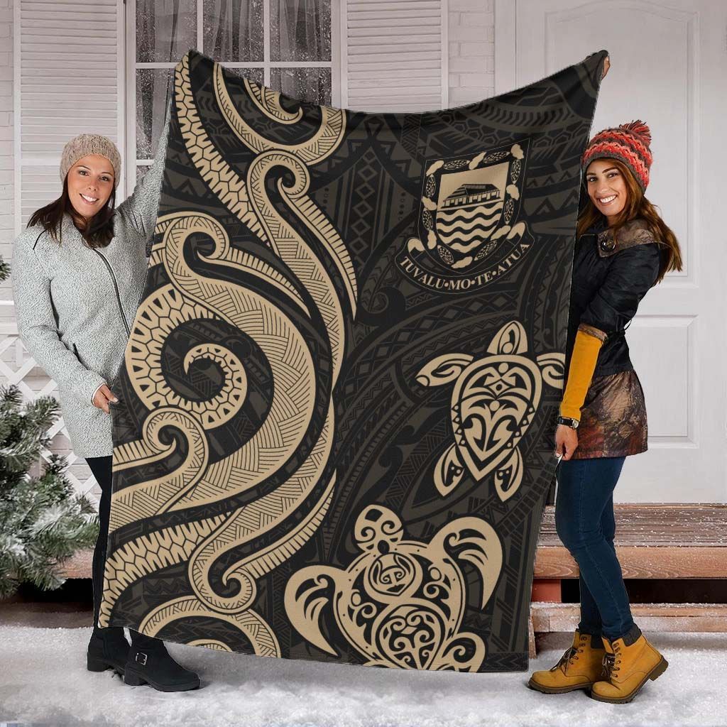 Tuvalu Premium Blanket - Gold Tentacle Turtle