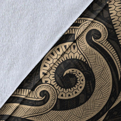 Tuvalu Premium Blanket - Gold Tentacle Turtle