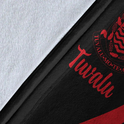 Tuvalu Premium Blanket - Red Polynesian Tentacle Tribal Pattern