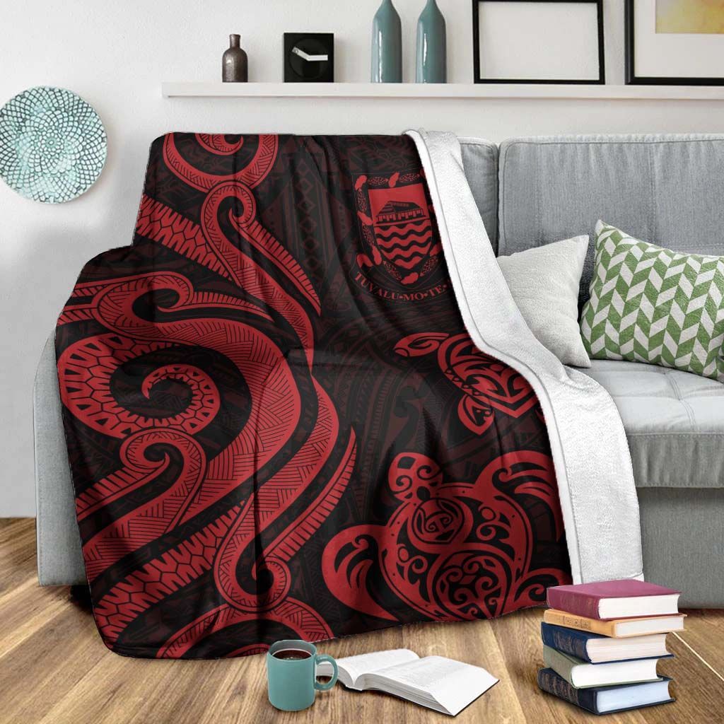 Tuvalu Premium Blanket - Red Tentacle Turtle