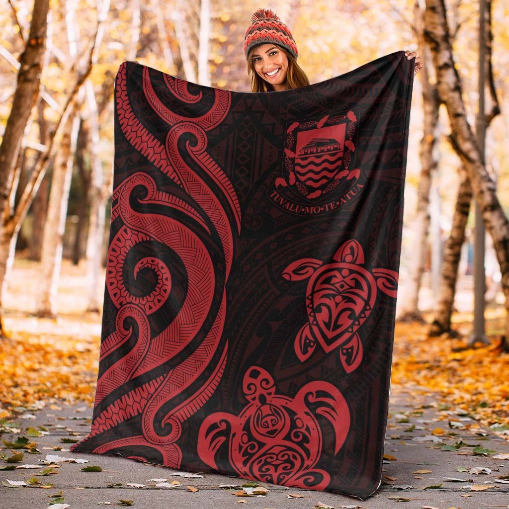 Tuvalu Premium Blanket - Red Tentacle Turtle