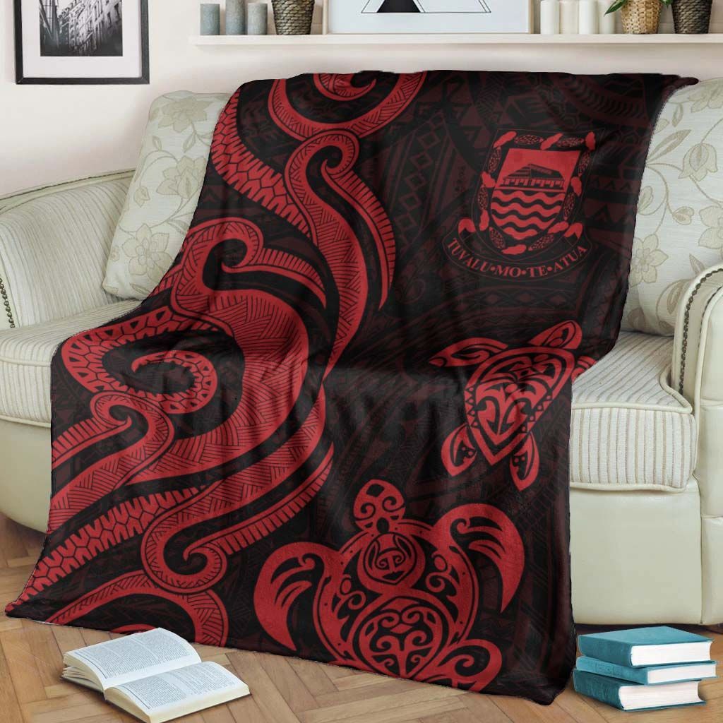 Tuvalu Premium Blanket - Red Tentacle Turtle