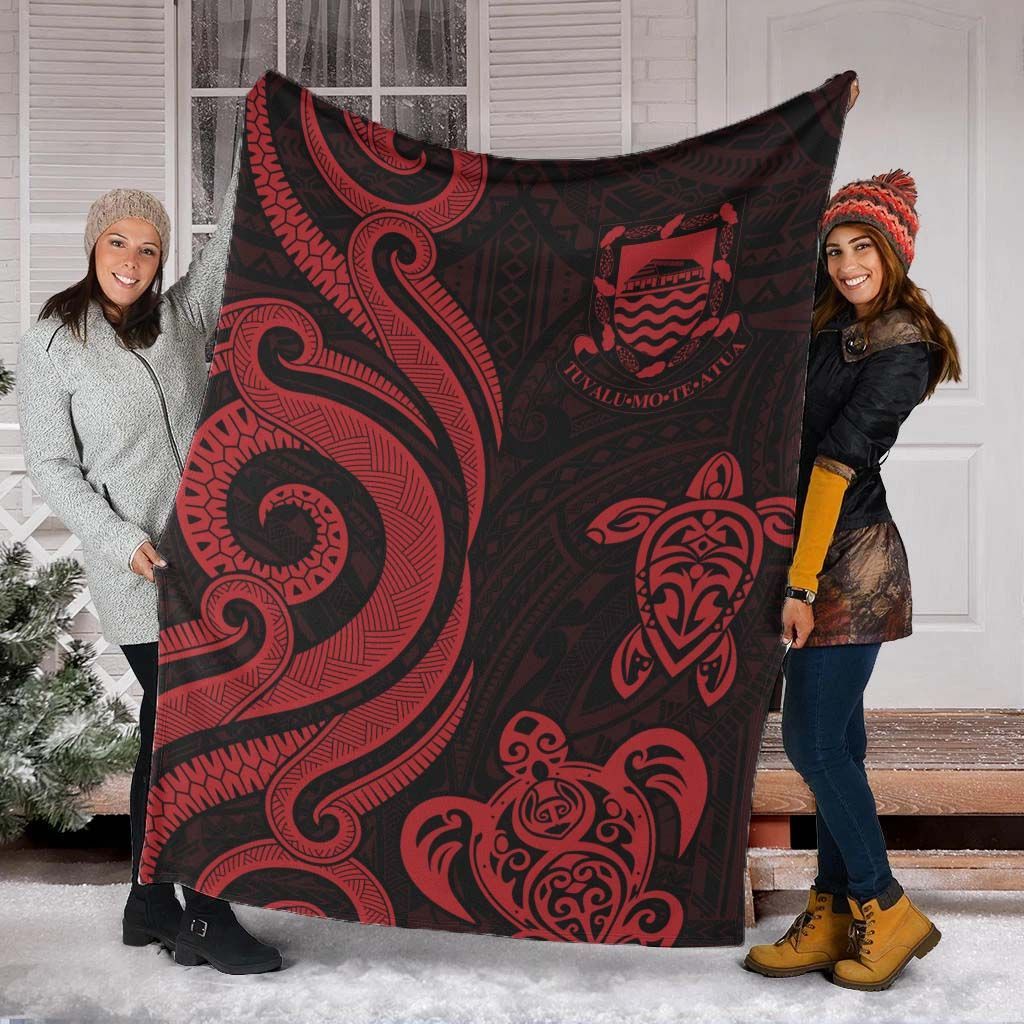Tuvalu Premium Blanket - Red Tentacle Turtle