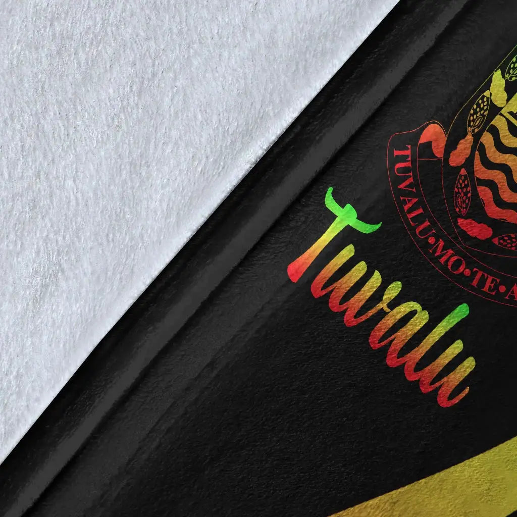 Tuvalu Premium Blanket - Reggae Polynesian Tentacle Tribal Pattern