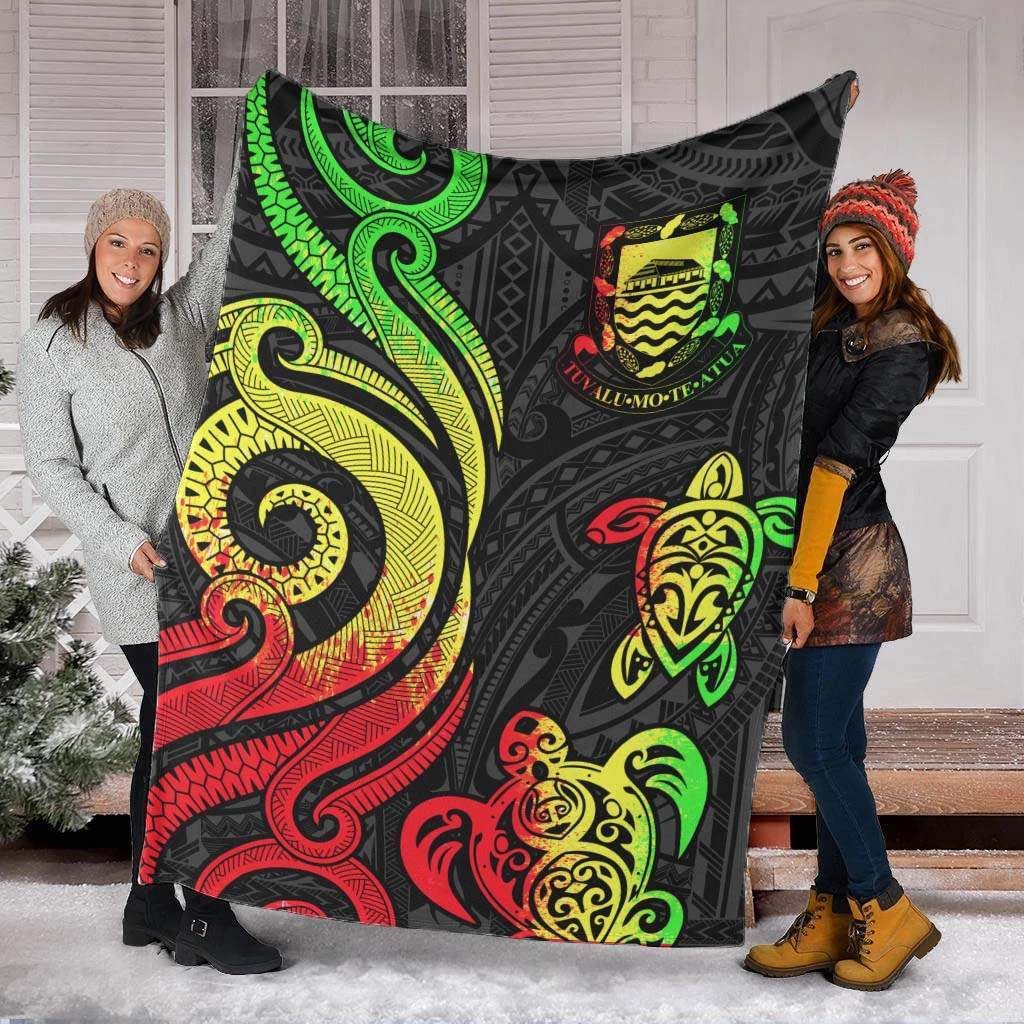 Tuvalu Premium Blanket - Reggae Tentacle Turtle