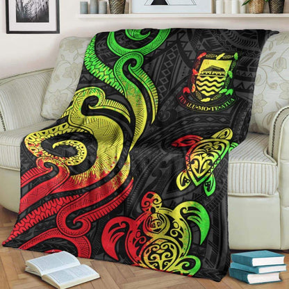 Tuvalu Premium Blanket - Reggae Tentacle Turtle