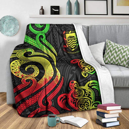 Tuvalu Premium Blanket - Reggae Tentacle Turtle