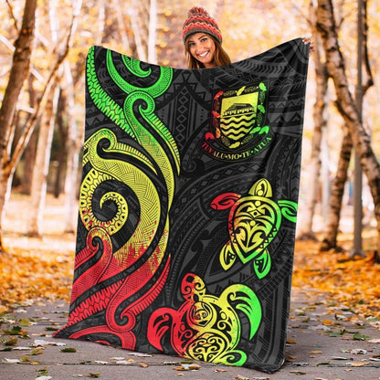 Tuvalu Premium Blanket - Reggae Tentacle Turtle
