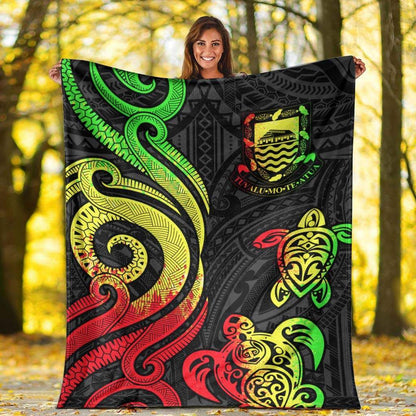 Tuvalu Premium Blanket - Reggae Tentacle Turtle