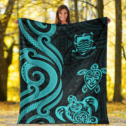 Tuvalu Premium Blanket - Turquoise Tentacle Turtle