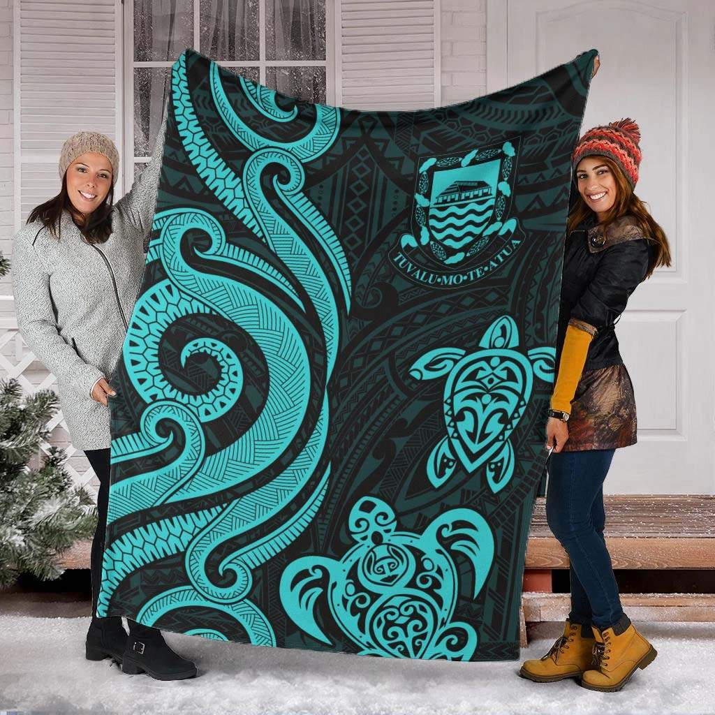 Tuvalu Premium Blanket - Turquoise Tentacle Turtle
