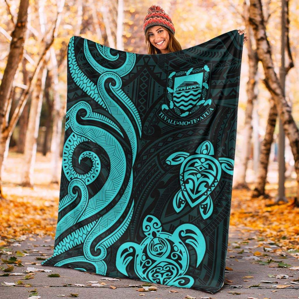Tuvalu Premium Blanket - Turquoise Tentacle Turtle