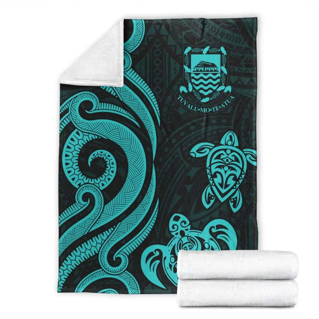 Tuvalu Premium Blanket - Turquoise Tentacle Turtle