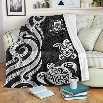 Tuvalu Premium Blanket - White Tentacle Turtle