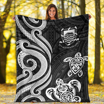 Tuvalu Premium Blanket - White Tentacle Turtle