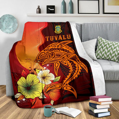Tuvalu Premium Blankets - Tribal Tuna Fish