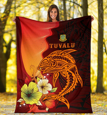 Tuvalu Premium Blankets - Tribal Tuna Fish
