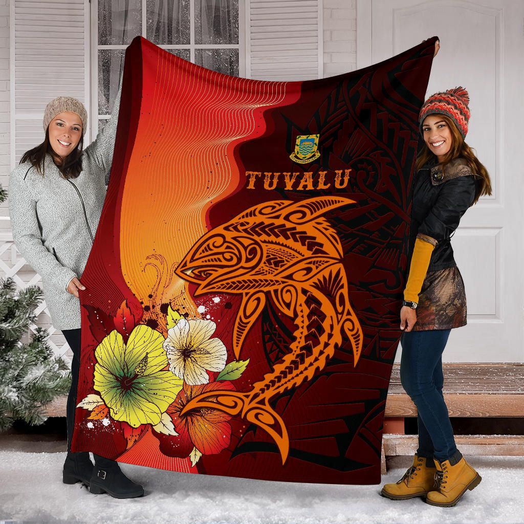 Tuvalu Premium Blankets - Tribal Tuna Fish