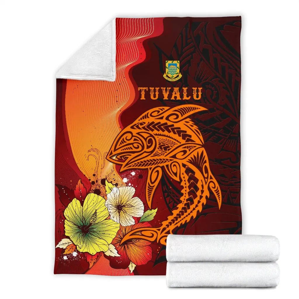 Tuvalu Premium Blankets - Tribal Tuna Fish