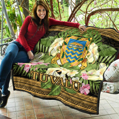 Tuvalu Premium Quilt - Polynesian Gold Patterns Collection