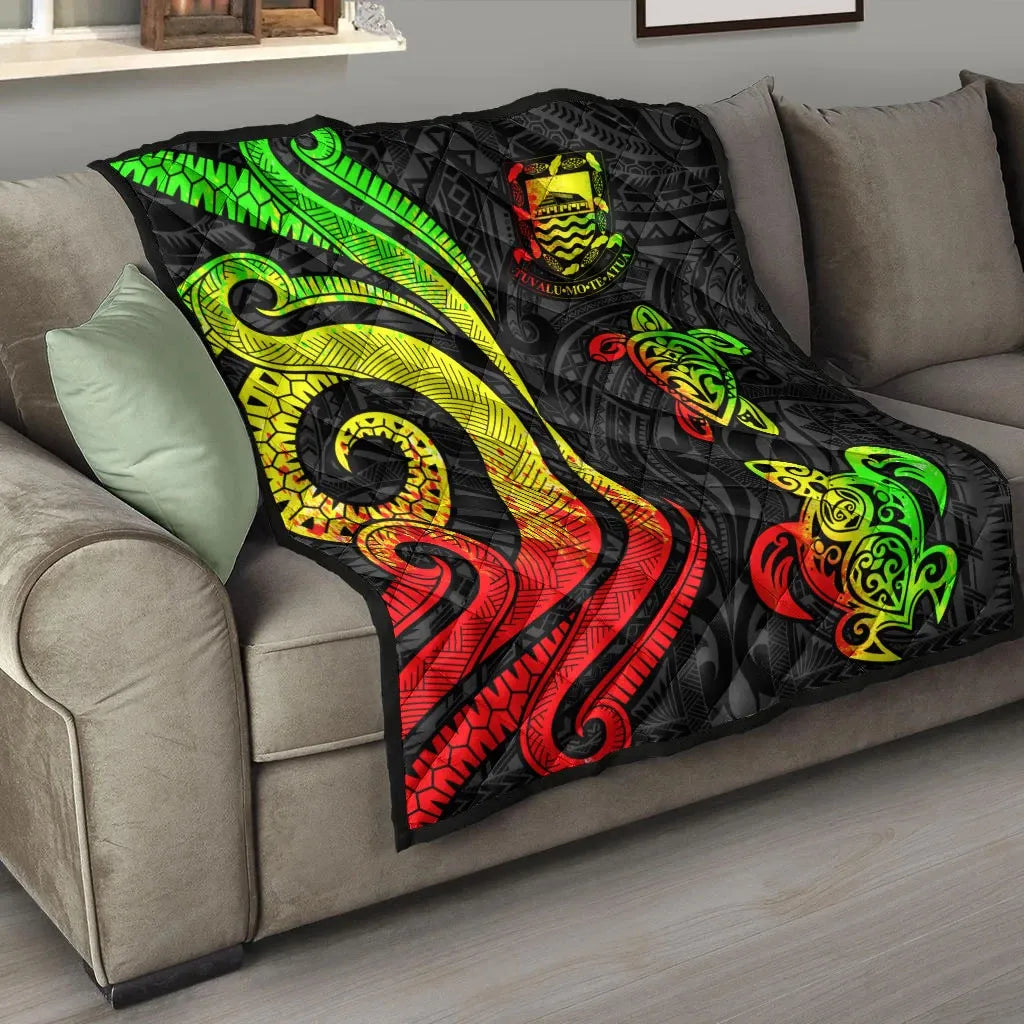 Tuvalu Premium Quilt - Reggae Tentacle Turtle