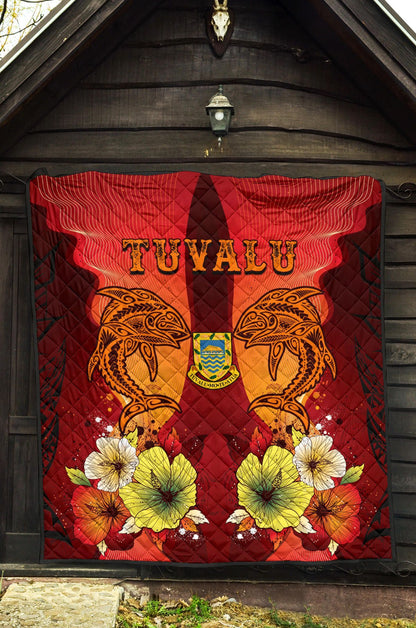 Tuvalu Premium Quilt - Tribal Tuna Fish