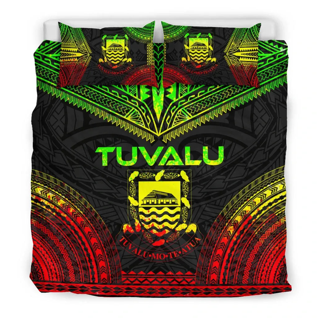 Tuvalu Polynesian Chief Duvet Cover Set - Reggae Version