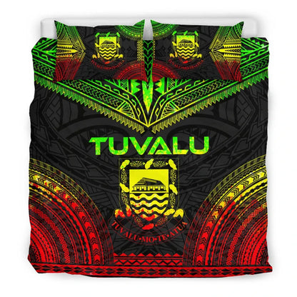 Tuvalu Polynesian Chief Duvet Cover Set - Reggae Version