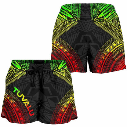 Tuvalu Women Shorts - Polynesian Chief Reggae Version