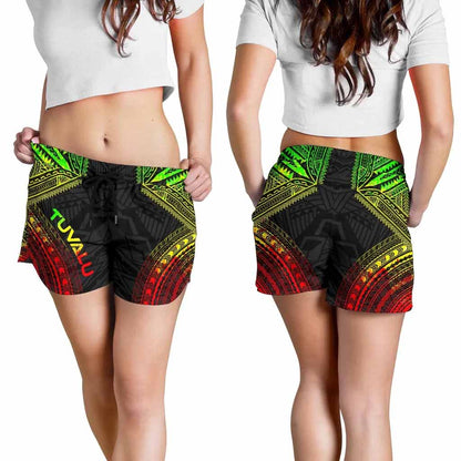 Tuvalu Women Shorts - Polynesian Chief Reggae Version