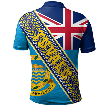 Tuvalu Polo Shirt Flag And Coat Of Arms