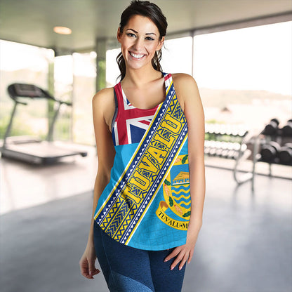 Tuvalu Women Tank Flag And Coat Of Arms