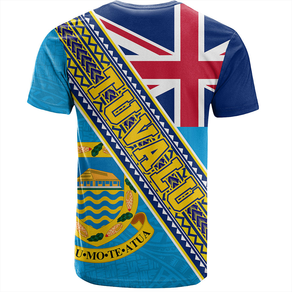 Tuvalu T-Shirt Flag And Coat Of Arms