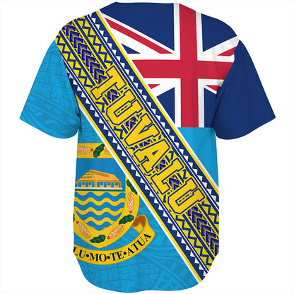 Tuvalu Baseball Shirt Flag And Coat Of Arms