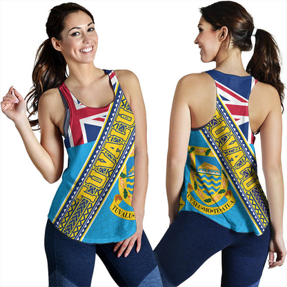 Tuvalu Women Tank Flag And Coat Of Arms