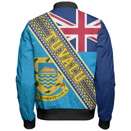 Tuvalu Bomber Jacket Flag And Coat Of Arms