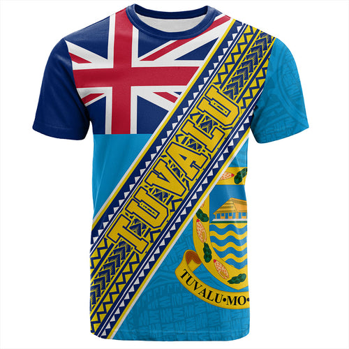 Tuvalu T-Shirt Flag And Coat Of Arms