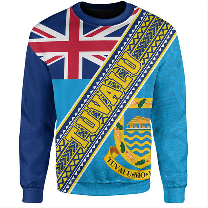 Tuvalu Sweatshirt Flag And Coat Of Arms