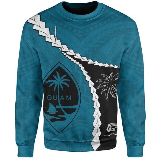 Guam Sweatshirt Tribal Spirits Coconut Tree